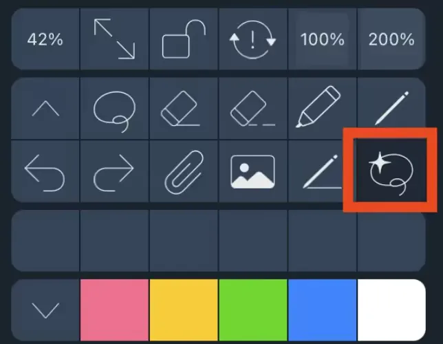 Multi-lasso tool with star icon in the tool picker