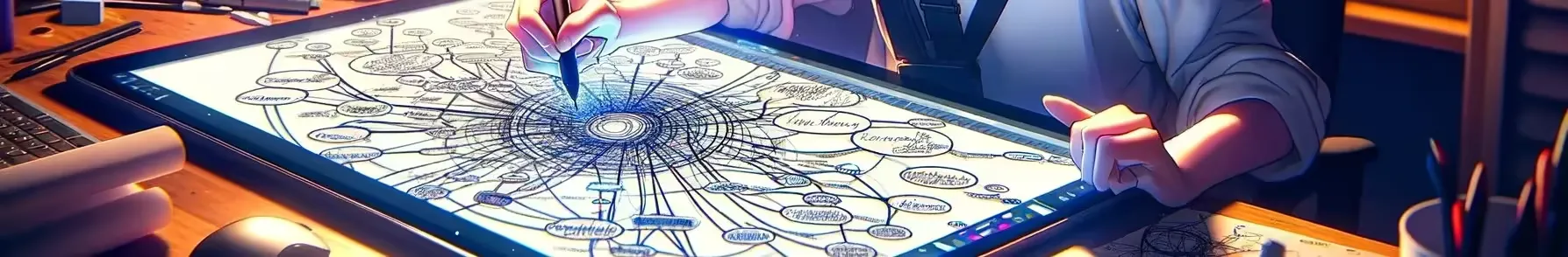 Tablet with an infinite canvas app